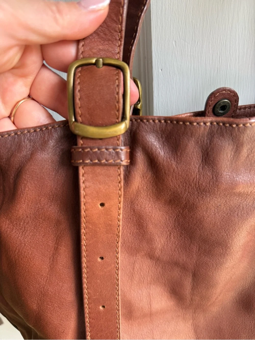 Dragon Diffusion Rust Brown Large Leather Shoulder Bag